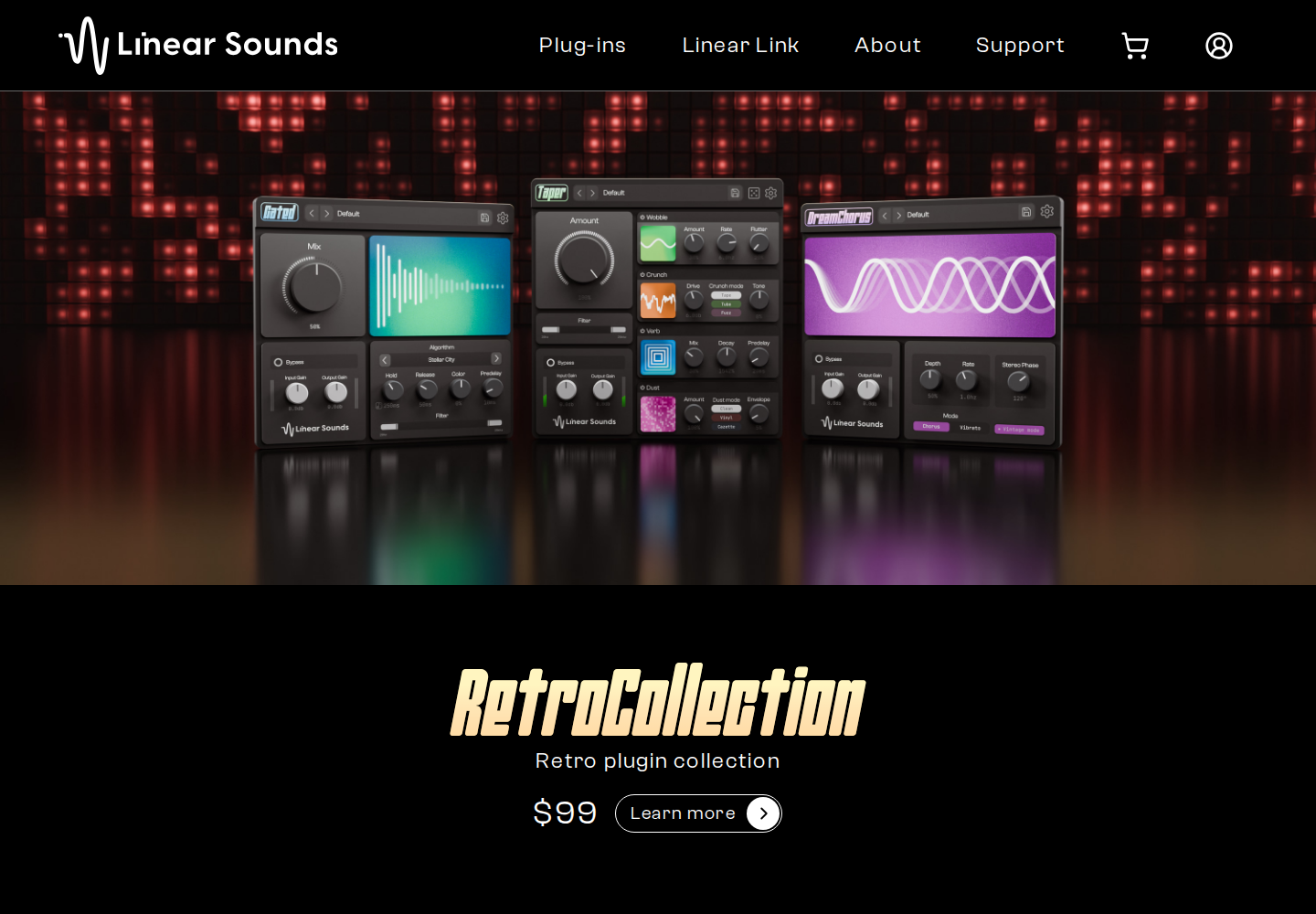 Linear Sounds website preview