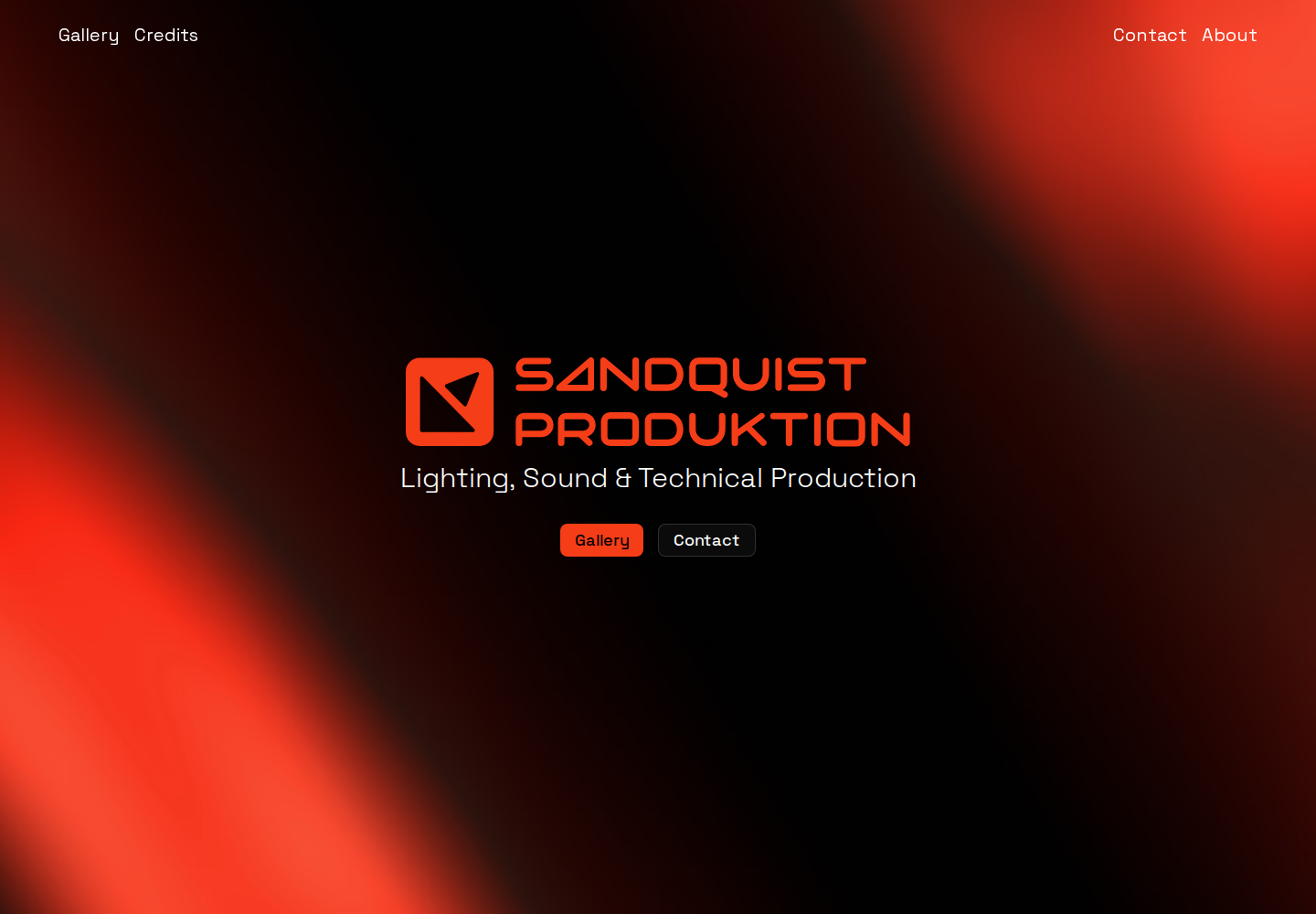 Sandquist Produktion website preview